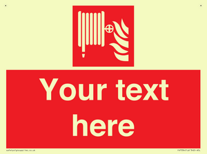 Custom Fire hose reel Sign